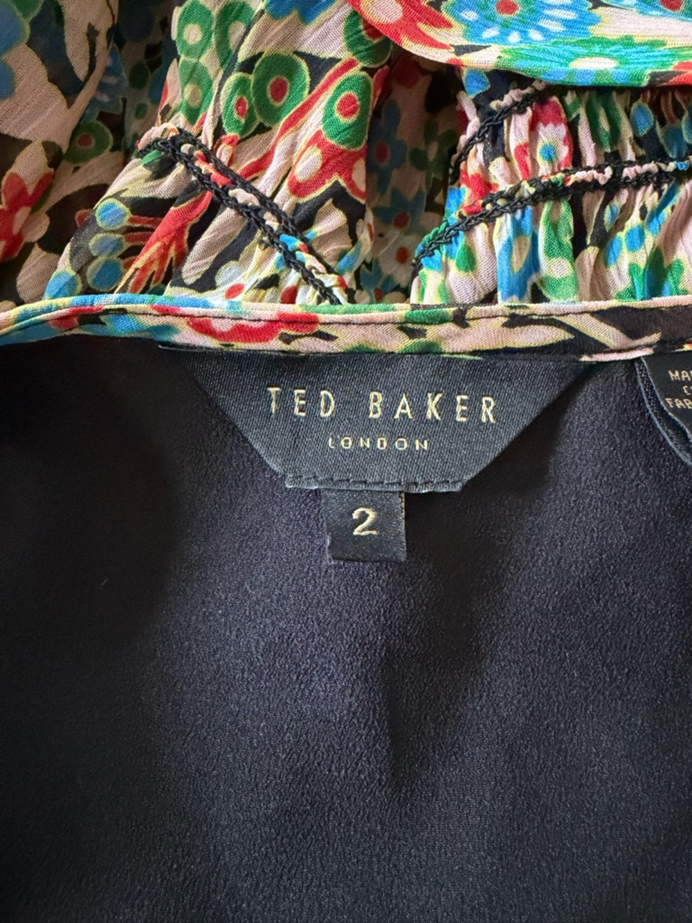 Ted Baker Tiania Smock Panel Wrap Mini Dress - Picture 12 of 13